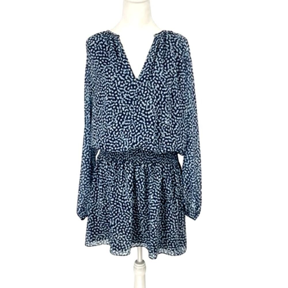 Ramy Brook Navy Blue Printed Landa Dress - Size Large - Nwt $445 Retail!